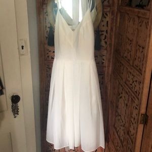 White Calvin Klein CK bridal Bachelorette dress